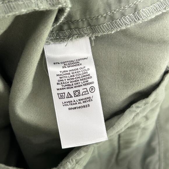 Loft The Monroe Slim Pant Green Size 8 Cotton Twill Ankle Mid Rise Stretch - Picture 8 of 8